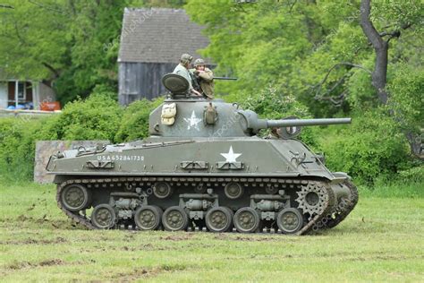 An M4 Sherman tank, one of the most widely used tanks of World War II