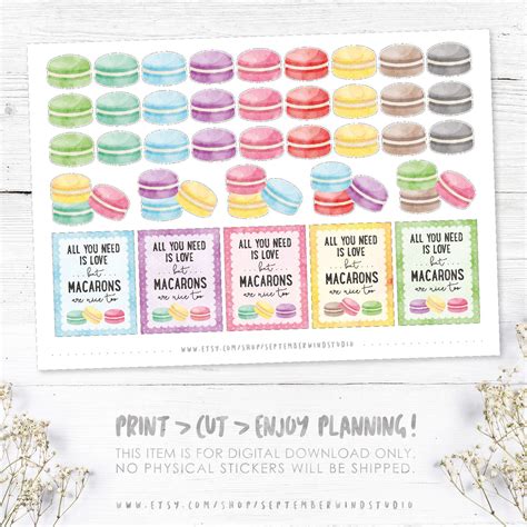 Macaron Planner Stickers