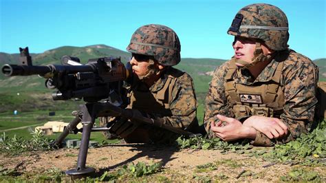 Machine Gunner Marines providing security