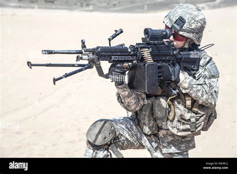 Machine Gunner Supporting Infantry