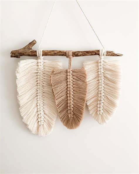 Macrame Feather Template Inspiration