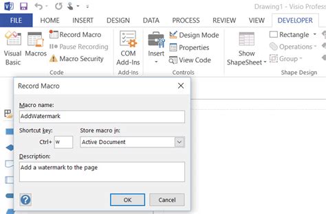 Macro in Visio