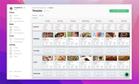 Macro Meal Planning Software