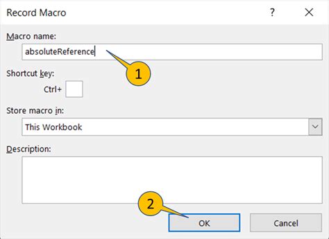 Using the Macro Recorder with Absolute References