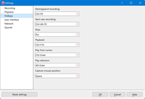 Macro recording options in Excel