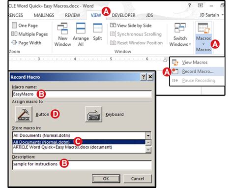 Macros for Word Document Automation