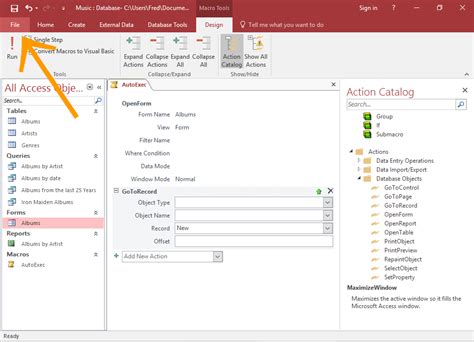 Macros in Microsoft Access