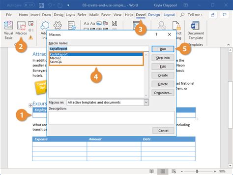 Macros in Word Tutorial