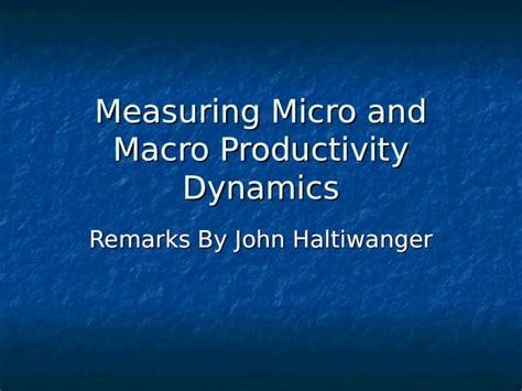 Macros Productivity