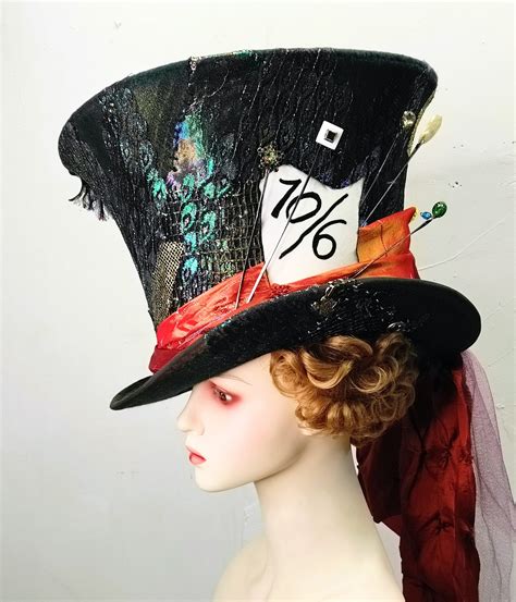 Mad Hatter Hat with Playing Cards and Tea Cups