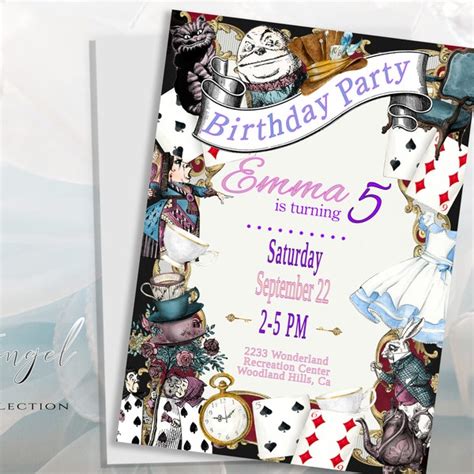 Mad Hatter party invitations