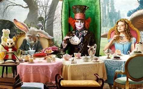 Mad Hatter tea party illustration