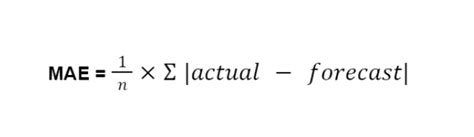 MAE Calculation Example