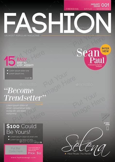 Fashion Magazine Cover Template