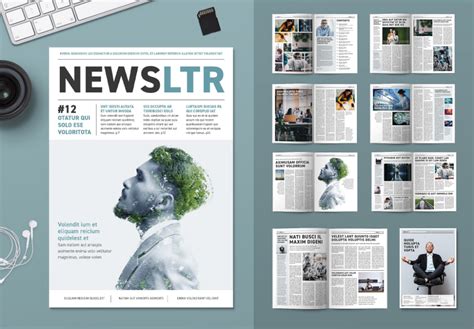 A magazine-style newsletter template