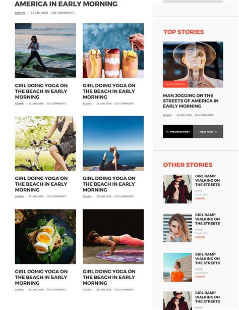 Magazine website template