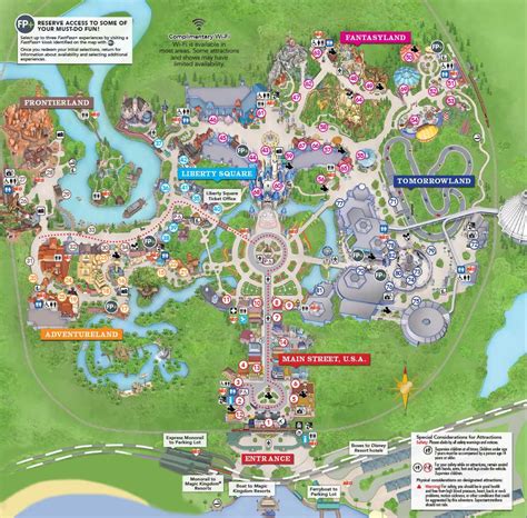 Magic Kingdom Attractions Map