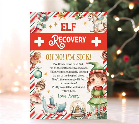 Magical Elf Recovery Letter Printables for Stress Relief