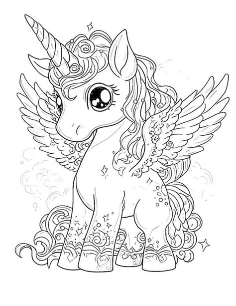 Magical Unicorn Coloring Sheets