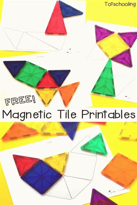 Magnetic tile printables for kids free printables and downloads