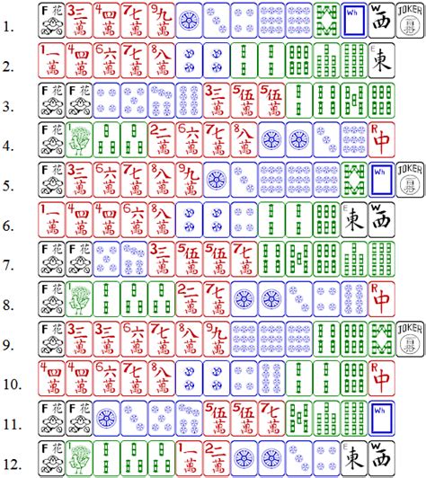 Mahjong printable hands for kids