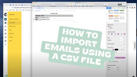 Mailchimp Import Contacts from CSV