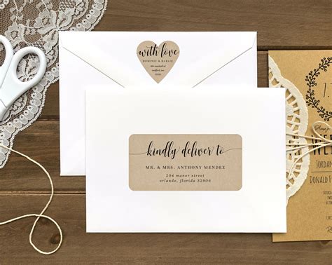 Mailing Label Template for Wedding