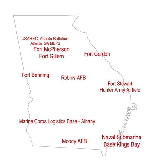 Major Military Bases in Georgia