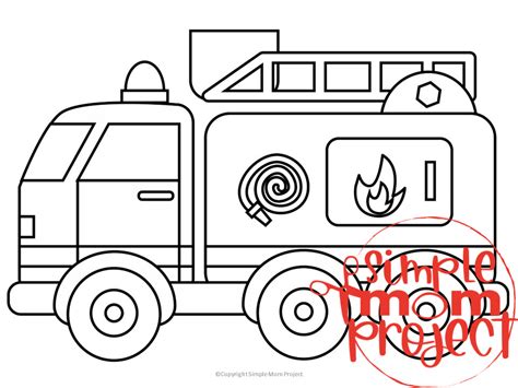 Making a Fire Truck Craft Template