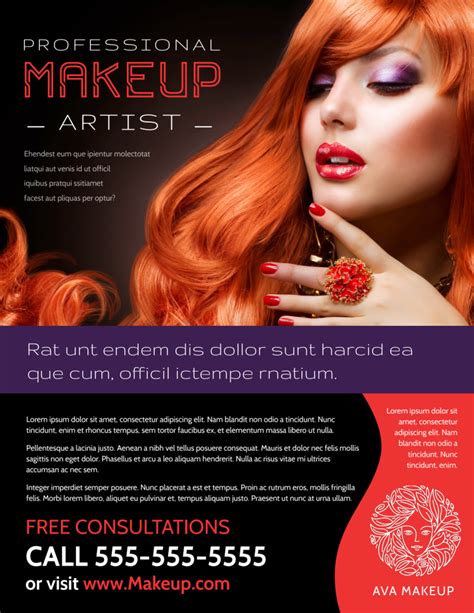 Makeup Artist Flyer Template 1