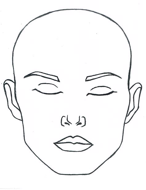 Makeup Face Template Printable Design Your Look