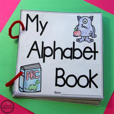 Image of a child making an alphabet book