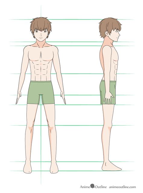 Male anime body template