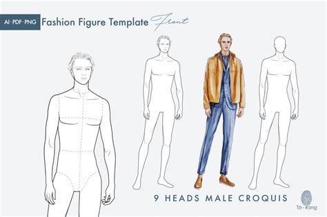 Male fashion design template gallery 9