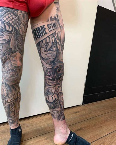 Male Leg Sleeve Tattoo Design Ideas