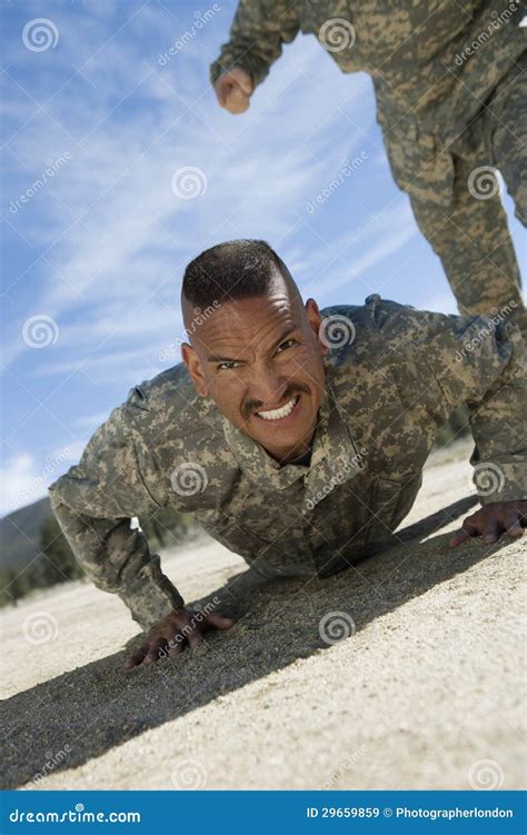 Male Soldier Push-Ups