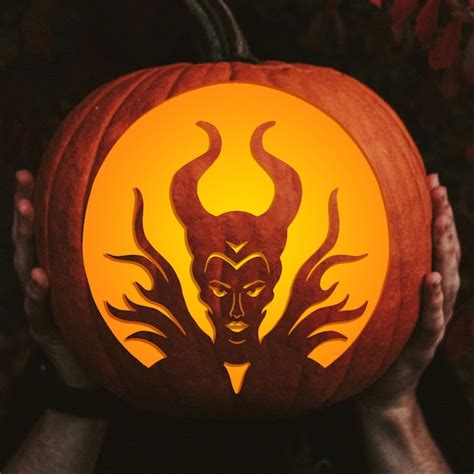 Maleficent Pumpkin Carving Design