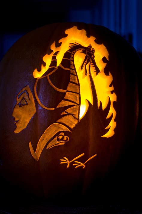 Maleficent Pumpkin Carving Designs