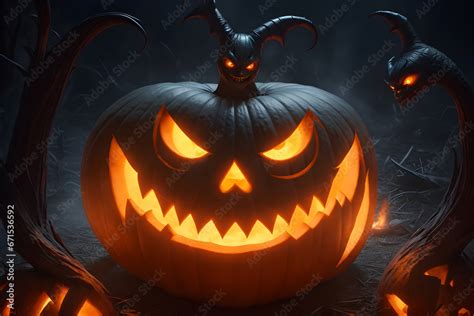 Maleficent Pumpkin Carving with Glowing Eyes