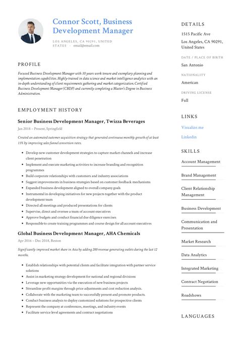 Management Resume Template 1