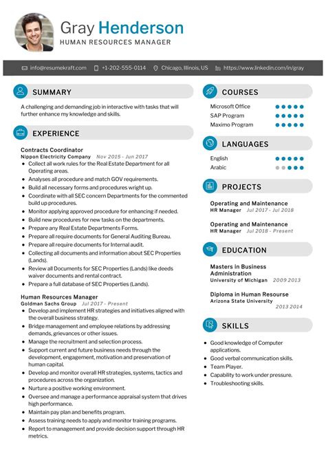 Manager Resume Template 3