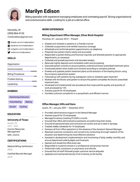 Manager Resume Template 5