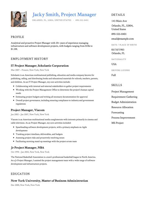 Manager Resume Template 6