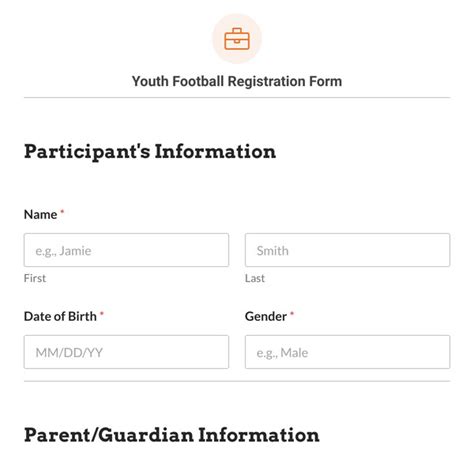 Managing Youth Football Registrations