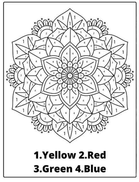 Mandala Color by Number