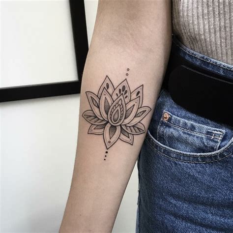 Mandala lotus flower tattoo design