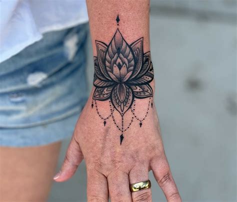 Mandala lotus flower tattoo designs