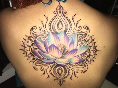 Mandala lotus flower tattoo image 3