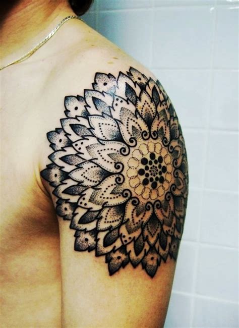 Mandala Shoulder Tattoo Design