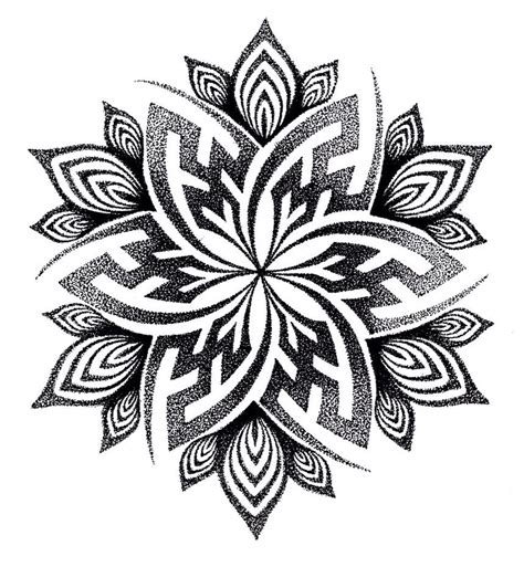 Mandala Tattoo Template